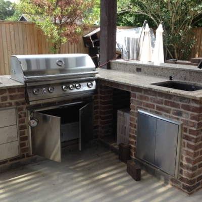beautiful patio kitchen