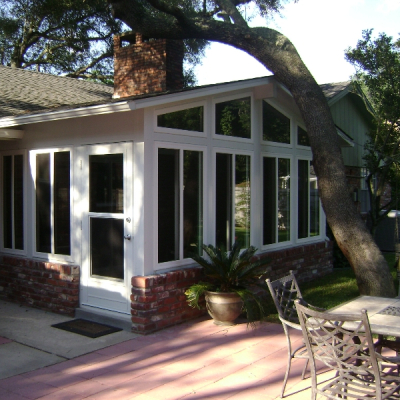 brick sunroom