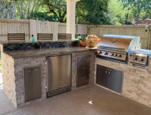 Two Methods of Supporting an Outdoor Kitchen